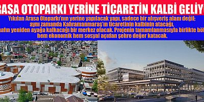 ARASA OTOPARKI YERİNE TİCARETİN KALBİ GELİYOR