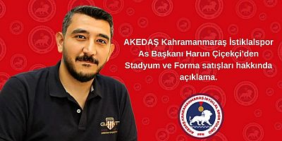 AS BAŞKAN ÇİÇEKÇİ'DEN STADYUM AÇIKLAMASI 
