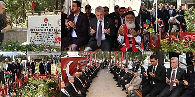 AZİZ ŞEHİTLER VE HAYATINI KAYBEDEN ÖĞRENCİLER KABRİ BAŞINDA DUALARLA ANILDI