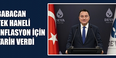BABACAN ‘İKİ YILDA YENİDEN TEK HANEYE İNDİRECEĞİZ’