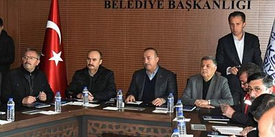 BAKAN ÇAVUŞOĞLU'NDAN BAŞKAN HÜSEYİN COSKUN AYDIN'A ZİYARET  