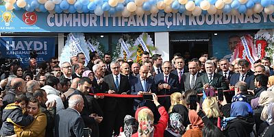 BAKAN ÖZHASEKİ’NİN KATILIMIYLA PAZARCIK’TA SEÇİM OFİSİNİN AÇILIŞI YAPILDI