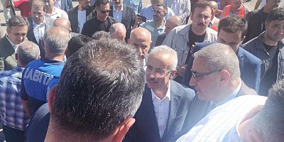 BAKAN URALOĞLU PAZARCIK-MALATYA ÇEVRE YOLUNDA İNCELEMELERDE BULUNDU