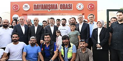 BAKAN YUMAKLI VE BAŞKAN GÜNGÖR’DEN DAYANIŞMA OBASI’NDA BAYRAM ZİYARETİ