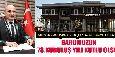 Kahramanmaraş Barosu Başkanı Av. Muhammed  Burak  Gül