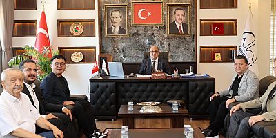 BAŞKAN AKPINAR’IN  ÇİN’Lİ  MİSAFİRLERİ