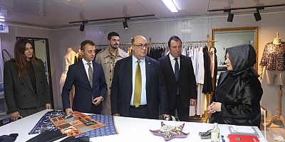 BAŞKAN AKPINAR, KADIN İŞ GELİŞTİRME MERKEZİ'Nİ ZİYARET ETTİ