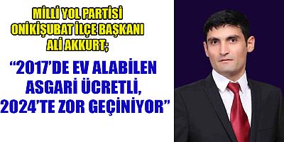 BAŞKAN ALİ  AKKURT “HALK ALDIĞIYLA HARCADIĞINI HESAPLIYOR”