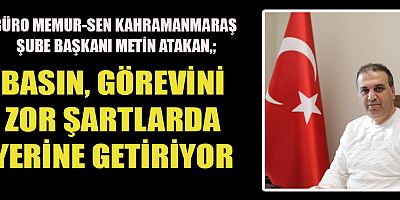 BAŞKAN ATAKAN’DAN 24 TEMMUZ GAZETECİLER VE BASIN BAYRAMI MESAJI