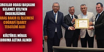 BAŞKAN ATLI: COĞRAFİ İŞARET TESCİLİ İLE MARAŞ BAKIRININ GELECEĞİ GÜVENCE ALTINDA