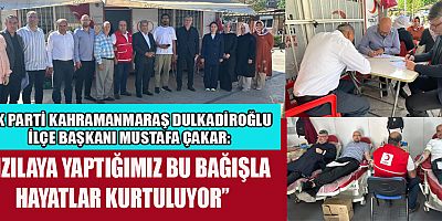 BAŞKAN ÇAKAR’DAN KAN BAĞIŞI