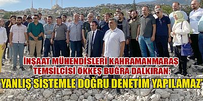İnşaat Mühendisleri Kahramanmaraş Temsilcisi Ökkeş Buğra Dalkıran