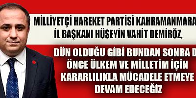  BAŞKAN DEMİRÖZ CUMHUR İTTİFAKIMIZ: ÇOK BÜYÜK VE ÖNEMLİ BİR BAŞARI KAZANMIŞTIR