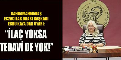BAŞKAN EBRU KAYA:  İLAÇ FİYAT KARARNAMESİ GERÇEKLERLE UYUŞMUYOR