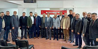 BAŞKAN EMRAH SATICI VE MUHTARLARDAN DEMİRÖZ’E HAYIRLI OLSUN ZİYARETİ