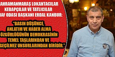 BAŞKAN ERDAL KANBUR’UN  21 EKİM DÜNYA GAZETECİLER GÜNÜ MESAJI