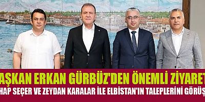BAŞKAN ERKAN GÜRBÜZ, VAHAP SEÇER VE ZEYDAN KARALAR İLE ELBİSTAN'IN GELECEĞİNİ DEĞERLENDİRDİ
