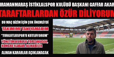 BAŞKAN GAFFAR AKARCA: BU MAĞLUBİYETİN HESABI SORULACAK