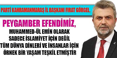 BAŞKAN GÖRGEL’DEN MEVLİD KANDİLİ MESAJI