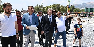 BAŞKAN GÖRGEL, FUAR ÖNCESİ ATATÜRK PARKI’NDAKİ HAZIRLIKLARI İNCELEDİ