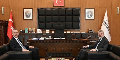 BAŞKAN GÖRGEL, KSÜ REKTÖRÜ OKUMUŞ’U AĞIRLADI