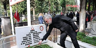 BAŞKAN GÖRGEL, ŞEHİTLİĞİ ZİYARET EDEREK DUA ETTİ