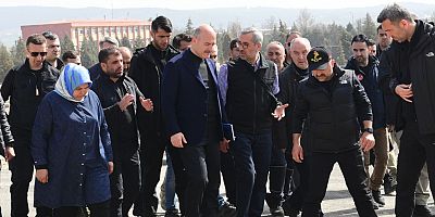 BAŞKAN GÜNGÖR, BAKAN SOYLU İLE KONTEYNER KENTTE İNCELEMELERDE BULUNDU
