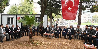 BAŞKAN GÜNGÖR’DEN MHP İL BAŞKANI DEMİRÖZ’E HAYIRLI OLSUN ZİYARETİ