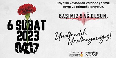 BAŞKAN GÜNGÖR “DEPREMDE KAYBETTİĞİMİZ CANLARIMIZA ALLAH’TAN RAHMET DİLİYORUZ”