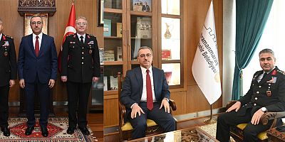 BAŞKAN GÜNGÖR JANDARMA BÖLGE KOMUTANINI AĞIRLADI