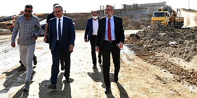 BAŞKAN GÜNGÖR ÖNSEN KÖPRÜSÜ VE BAĞLANTI YOLU İNŞAATINI İNCELEDİ