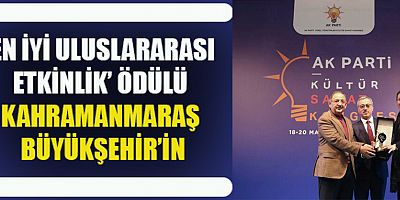 BAŞKAN GÜNGÖR, ŞEHRİM ADINA BU DEĞERLİ ÖDÜLÜ ALMANIN MUTLULUĞUNU YAŞIYORUM