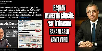 BAŞKAN GÜNGÖR: “SU” İFTİRASINA RAKAMLARLA YANIT VERDİ