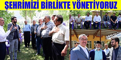 BAŞKAN GÜNGÖR VE AK PARTİ İLÇE BAŞKANI MÜCAHİT KARA  ZİYARETLERİNE ONİKİŞUBAT’TA DEVAM ETTİ…