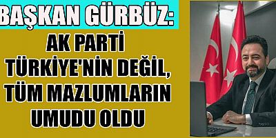 Elbistan Belediye Başkanı Mehmet Gürbüz AK Parti’nin kuruluşunun 22. yıl dönümü vesilesiyle bir kutlama mesajı yayımladı.