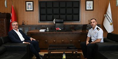 Kahramanmaraş İl Jandarma Komutanı olarak atanan Tuğgeneral Gökhan İnan’ı misafir eden Başkan Güngör