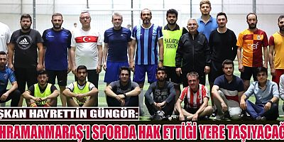 BAŞKAN HAYRETTİN GÜNGÖR, KAHRAMAN ŞEHRİMİZİN GENÇLERİNİ SPORA TEŞVİK EDİYORUZ