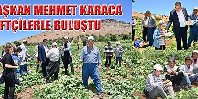 BAŞKAN KARACA SALATALIK HASADINDA ÇİFTÇİLERLE BULUŞTU