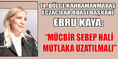 BAŞKAN KAYA'DAN MÜCBİR SEBEP HALİNİN UZATILMASI ÇAĞRISI