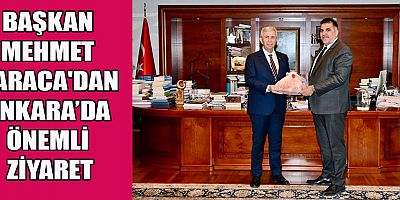 BAŞKAN MEHMET KARACA, MANSUR YAVAŞ İLE TÜRKOĞLU PROJELERİNİ  GÖRÜŞTÜ