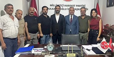 BAŞKAN MEHMET ÖZER’DEN MHP DULKADİROĞLU İLÇE BAŞKANI FERHUŞOĞLU’NA HAYIRLI OLSUN ZİYARETİ