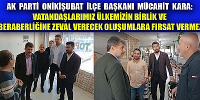 BAŞKAN MÜCAHİT KARA: VATANDAŞLARIMIZLA BİR ARAYA GELMEK BİZİM GÖREVİMİZ