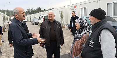BAŞKAN OKAY, KONTEYNIR KENTTE VATANDAŞLARI ZİYARET ETTİ