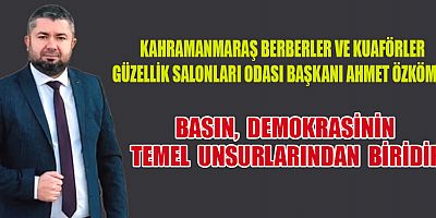 BAŞKAN ÖZKÖMEÇ’İN  10 OCAK ÇALIŞAN GAZETECİLER  GÜNÜ MESAJI