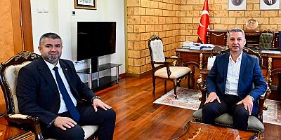 BAŞKAN ÖZKÖMEÇ, KSÜ REKTÖRÜ OKUMUŞ’U ZİYARET ETTİ 