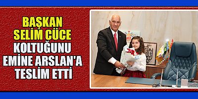 BAŞKAN SELİM CÜCE KOLTUĞUNU EMİNE ARSLAN'A TESLİM ETTİ