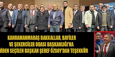 BAŞKAN ŞEREF ÖZSOY: BÜTÜN ÜYELERİMİZE TEŞEKKÜR EDİYORUM