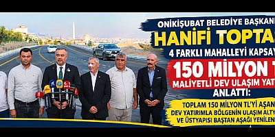 BAŞKAN TOPTAŞ, 2,5 YILDA 800 MİLYON LİRALIK YATIRIMLA 205 BİN TON ASFALT SERDİK