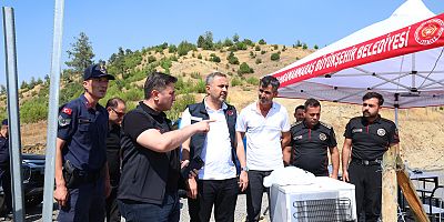 BAŞKAN TOPTAŞ VE KAYMAKAM ÇİĞDEM, YANGIN BÖLGESİNDE VATANDAŞLARI ZİYARET ETTİ