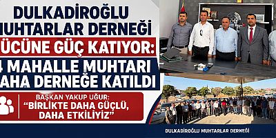 BAŞKAN YAKUP UĞUR:BİRLİKTE DAHA GÜÇLÜ, DAHA ETKİLİYİZ